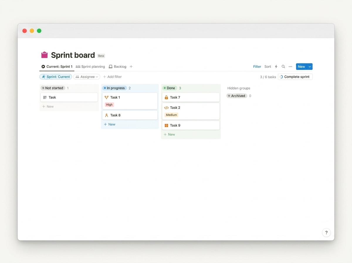Sprint Planner Workspace — preview